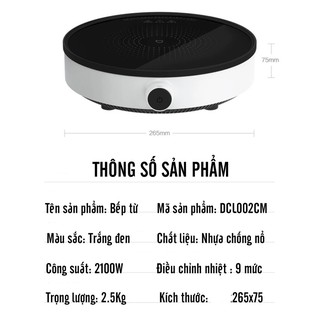 Bếp từ xiaomi youth DCl002cm 2100w công suất thực chính hãng - Bếp từ xiaomi DCL002CM