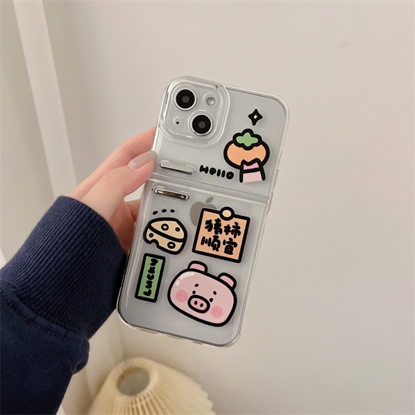 Ốp Điện Thoại Silicon Mềm Trong Suốt In Hình Heo Hoạt Hình Cho iPhone 13 13 Pro Max 12 12Pro 12ProMax 1111ProMax X