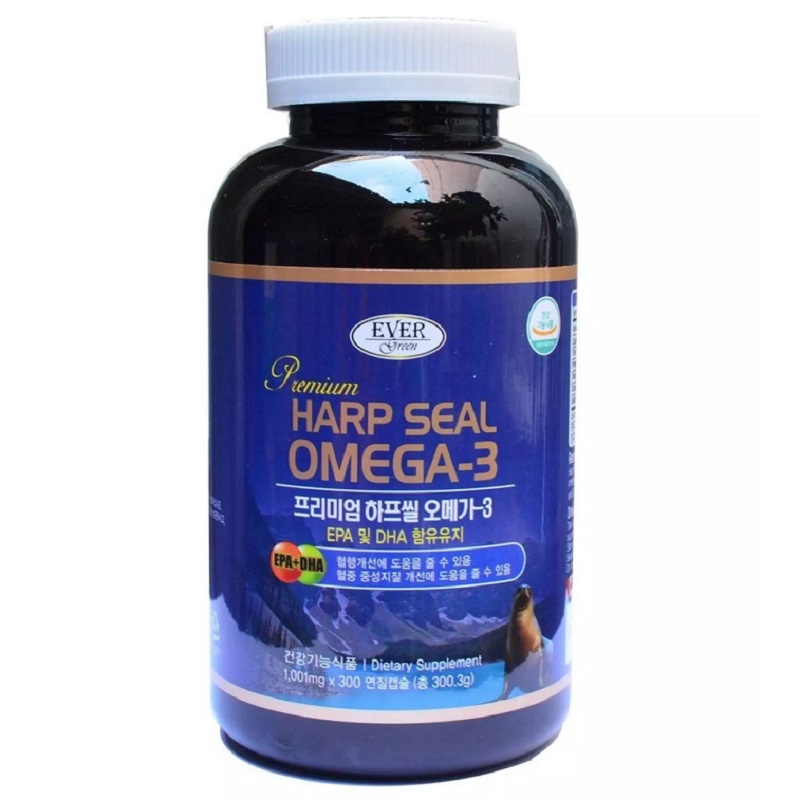 Dầu Cá Omega-3 Hải Cẩu Premium Harp Seal, Hộp 300 Viên, Giúp Giảm Mỡ Máu, Bổ Mắt, Nâng Cao Sức Khỏe