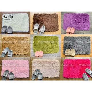 Thảm Lông Lót Chân - Size 40x60cm - Màu Trơn - Thế Giới Thảm Lông