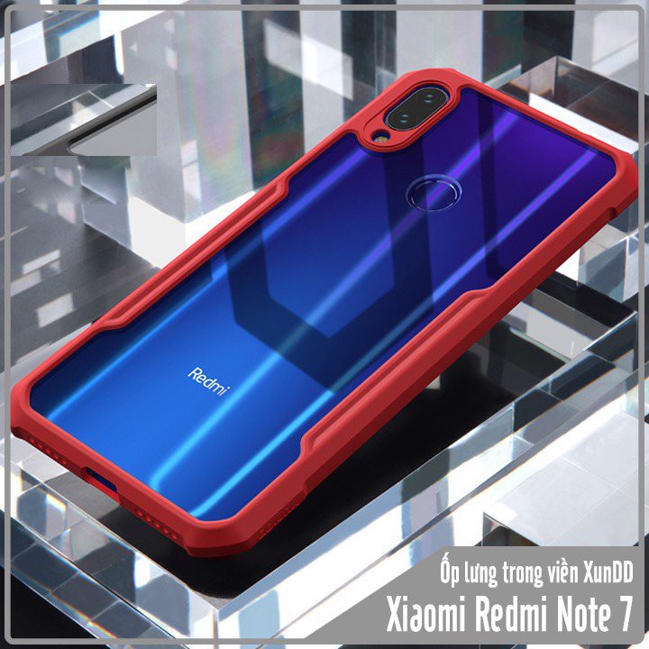 Ốp lưng Xiaomi Redmi Note 7 trong viền nhựa dẻo XunDD