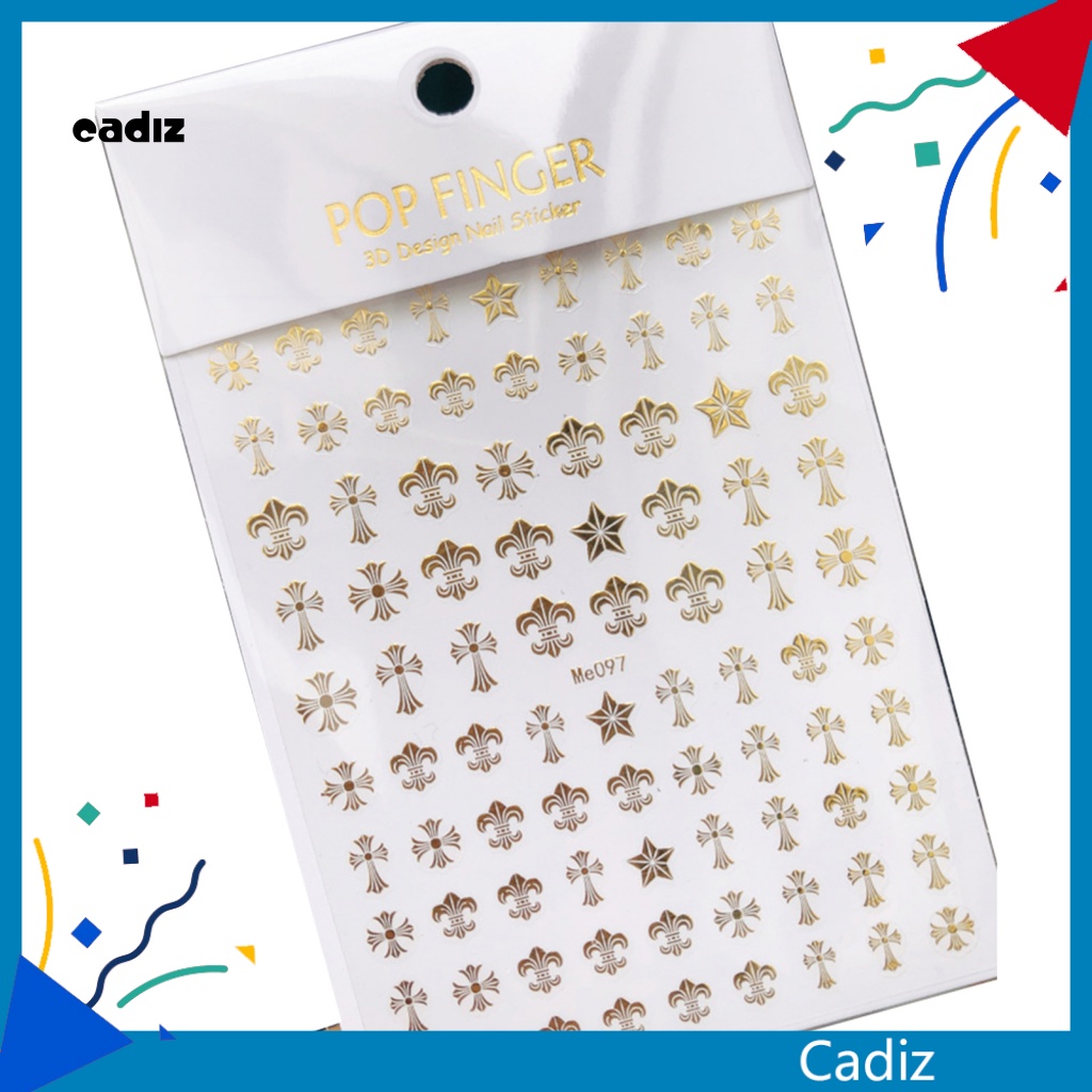 Phụ Kiện Miếng Dán Trang Trí Móng Tay Hình Chữ Thập