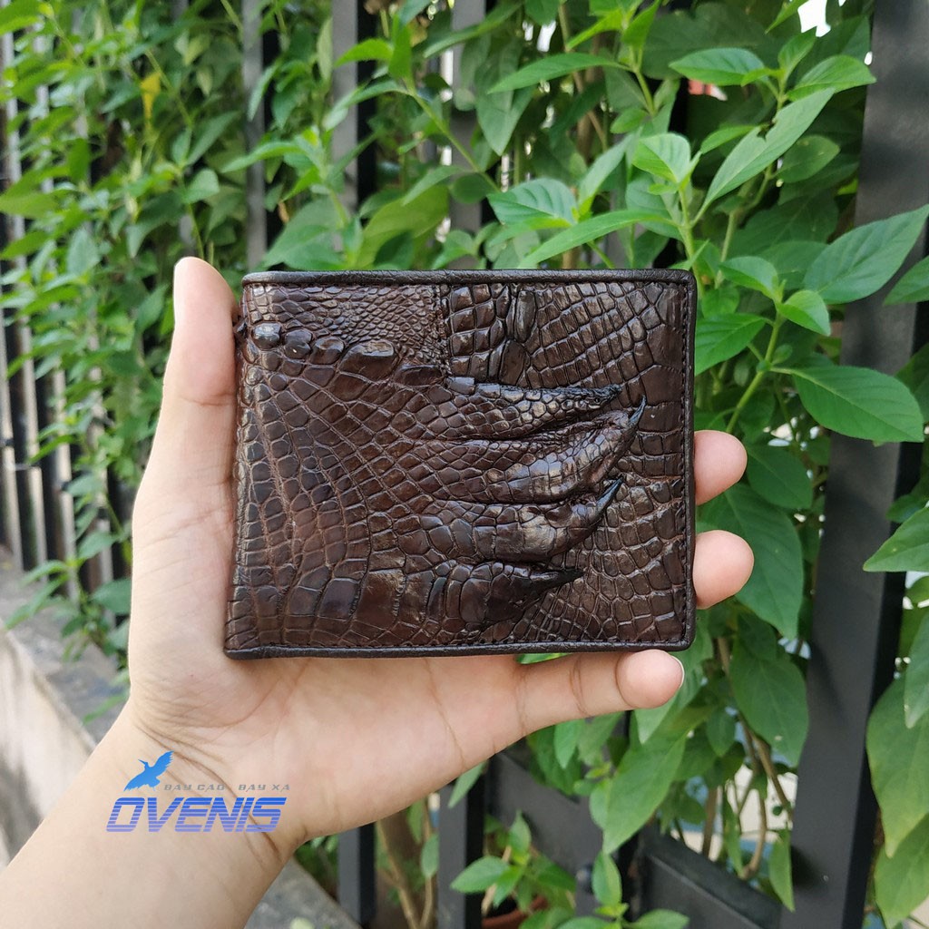 VÍ NAM NGANG NGUYÊN BÀN TAY CÁ SẤU 2 MẶT SANG CHẢNH