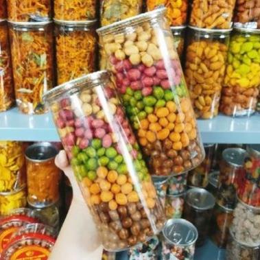 (SALE GIA GOC) Đậu phộng da cá ngũ vị trái cây lon 600g, đậm đà, thơm ngọt