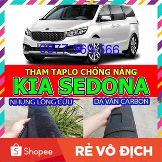 CAO CẤP- THẢM TAPLO KIA SEDONA-NHUNG LÔNG CỪU-DA VÂN CARBON
