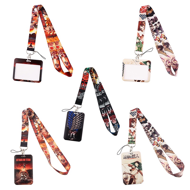 Bao Đựng Thẻ Có Dây Đeo Cổ In Hình Anime Attack on Titan