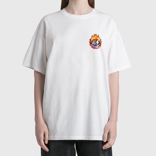 Blank | áo thun earth tay lỡ unisex - đen/trắng cổ tròn