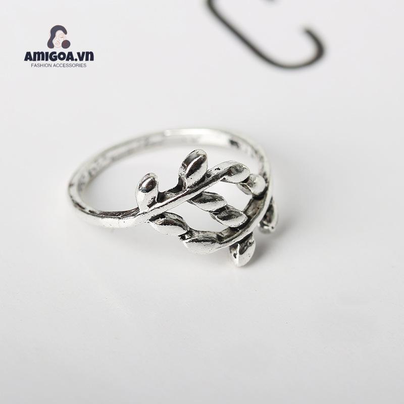 ✨✨Nhẫn hình lá ô liu làm từ hợp kim thời trang
