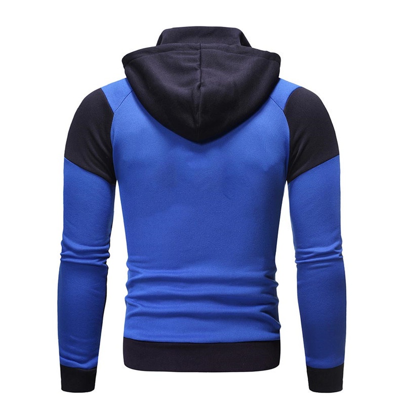 Áo Khoác Hoodie Dày Dặn Phối Hai Khóa Kéo Thời Trang Mùa Đông Cho Nam