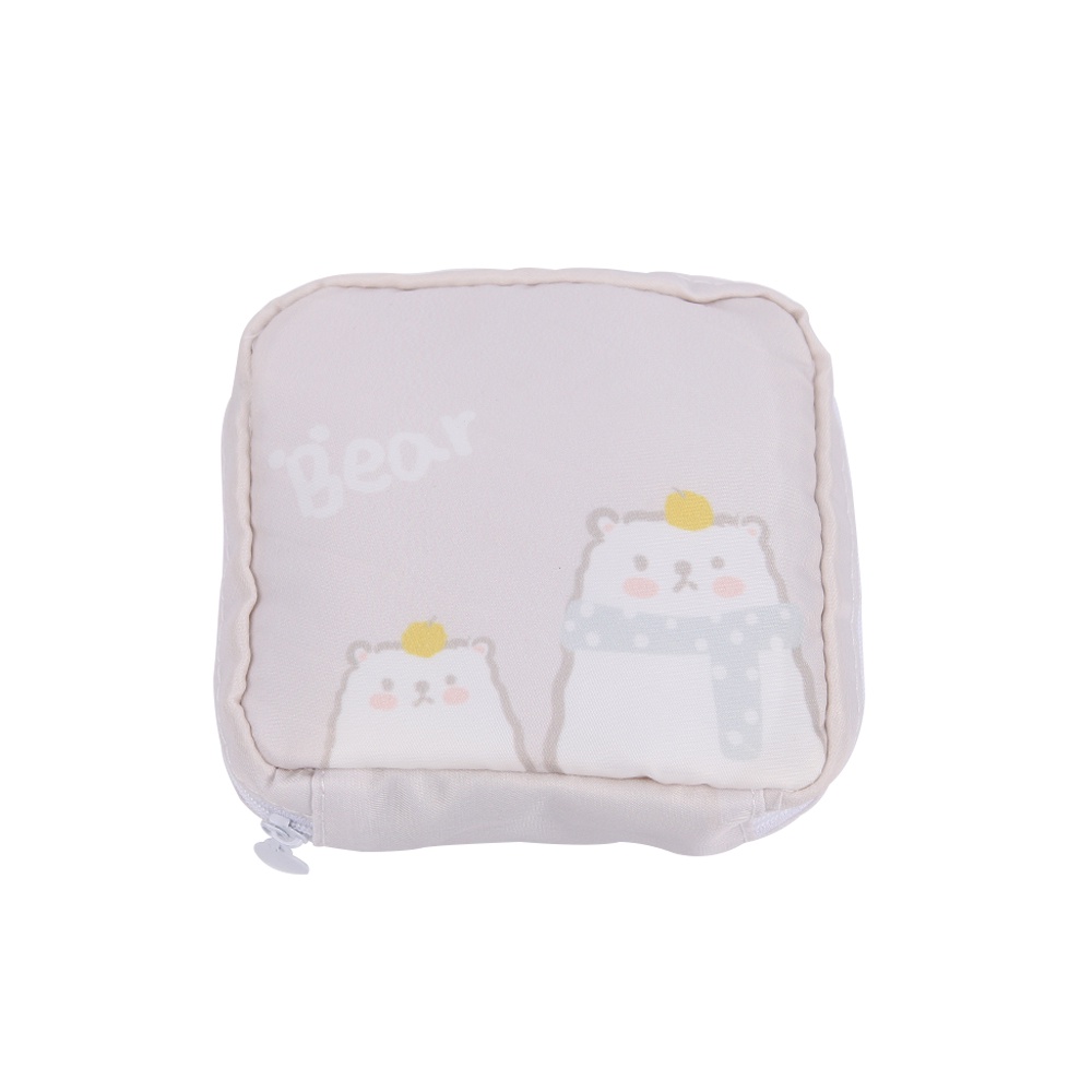 1 Túi Vải Oxford Đựng Đồ Trang Điểm / Dây Cáp Tai Nghe / Đồ Trang Điểm Chống Nước In Họa Tiết Hoạt Hình Dễ Thương