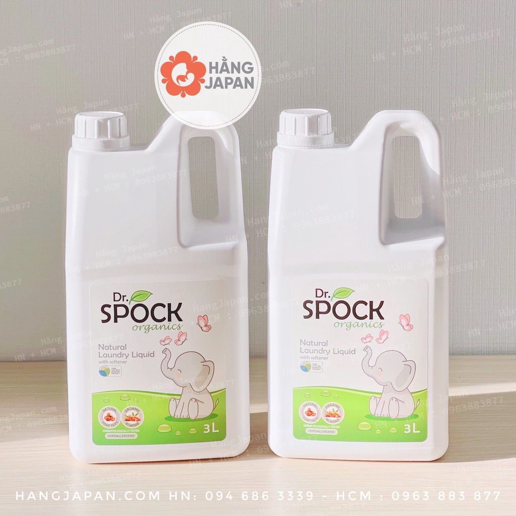 Nước giặt xả thiên nhiên Dr spock organics loại 3 lít,2 lít ( 0m+ )
