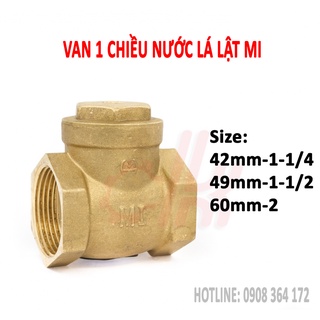 Van 1 chiều lá lật thau pn10 ren 42 49 60