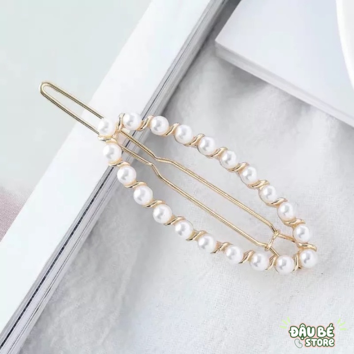 Kẹp Tóc Mái Ngọc Trai Đính Đá Nhân Tạo Thời Trang Hàn Quốc Cho Nữ - Cặp Tóc Sang Chảnh Hot Trend 2021 - Daube - Pk070