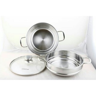 Bộ nồi xửng hấp five star 26cm (lắp kính)
