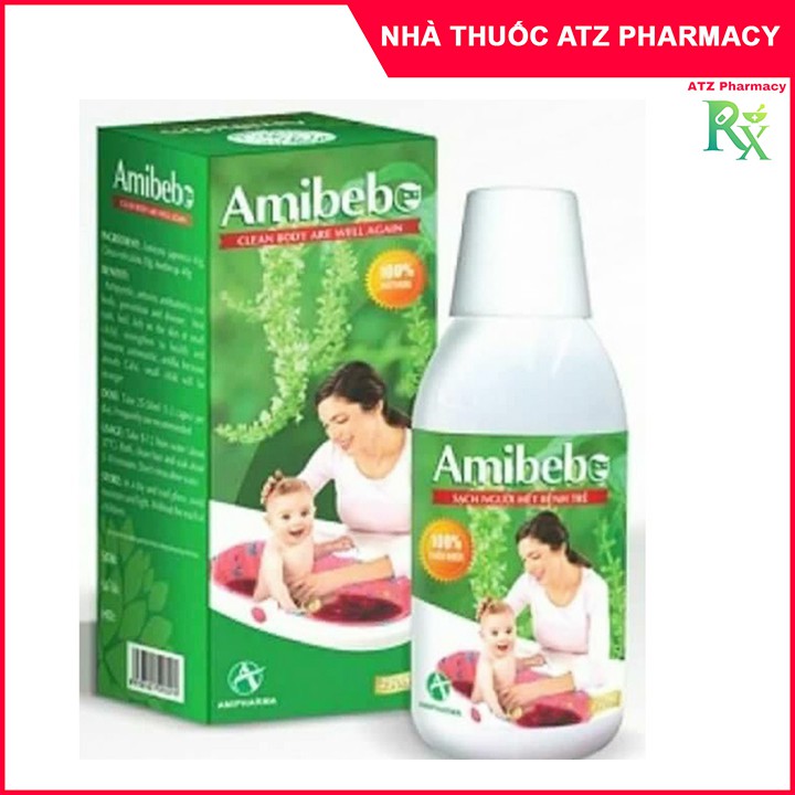 Nước Tắm Trẻ Em Amibebe 250Ml - Hỗ Trợ Trẻ Bị Rôm Sẩy ATZ Pharmacy