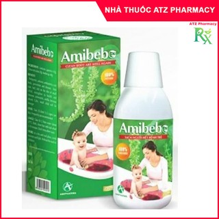 Nước Tắm Trẻ Em Amibebe 250Ml - Hỗ Trợ Trẻ Bị Rôm Sẩy ATZ Pharmacy