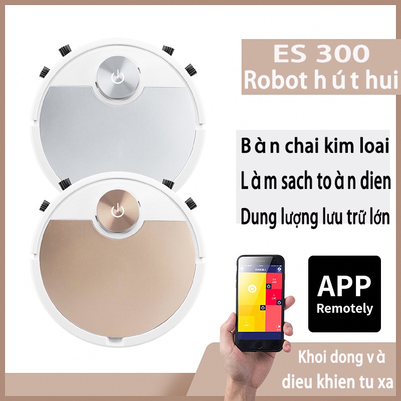 robot hút bụi cảm ứng tự động quét lông vật nuôi đầu sạc USB kết hợp lau ướt và khô