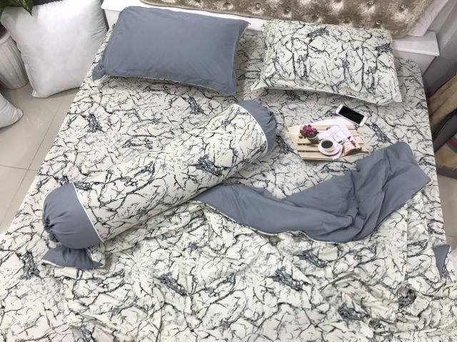 BỘ DRAP THUN 3D khổ to không bị nối vải GIÁ HẤP DẪN. | BigBuy360 - bigbuy360.vn