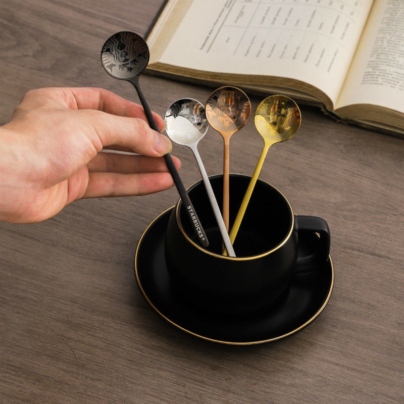 Muỗng Cà Phê Starbucks Bằng Thép Không Gỉ 304 Cao Cấp