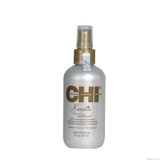 Xịt dưỡng phục hồi (xả khô) CHI Keratin Leave In Conditioner 177ml