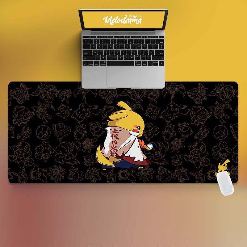 Tấm Lót Chuột Máy Tính Cỡ Lớn 80x30cm, 90x40cm Pokemon sắc nét, bo viền chắc chắn