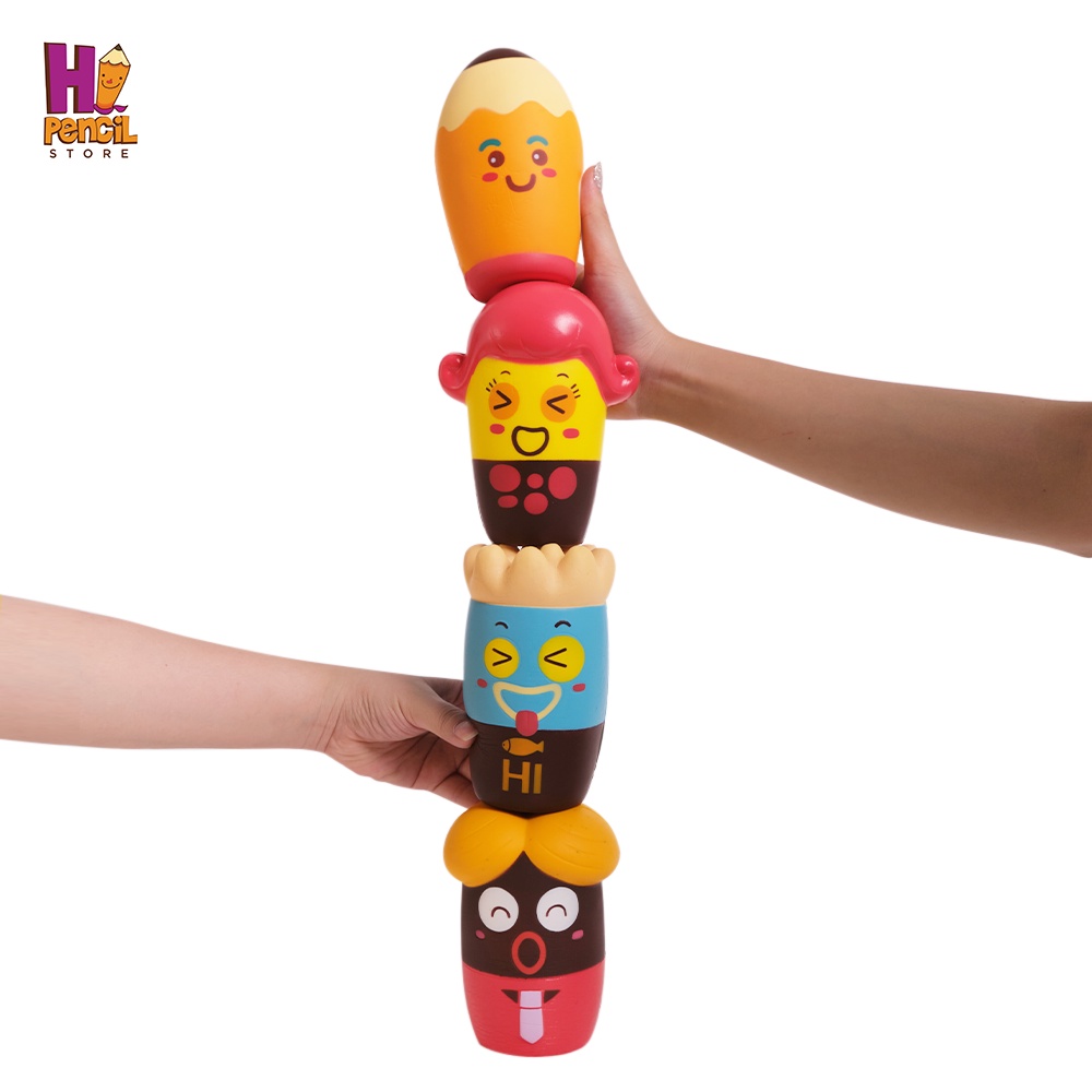 Đồ chơi Squishy Hi Pencil Gia Đình Nhà Bút Nhân Vật Bút Chì