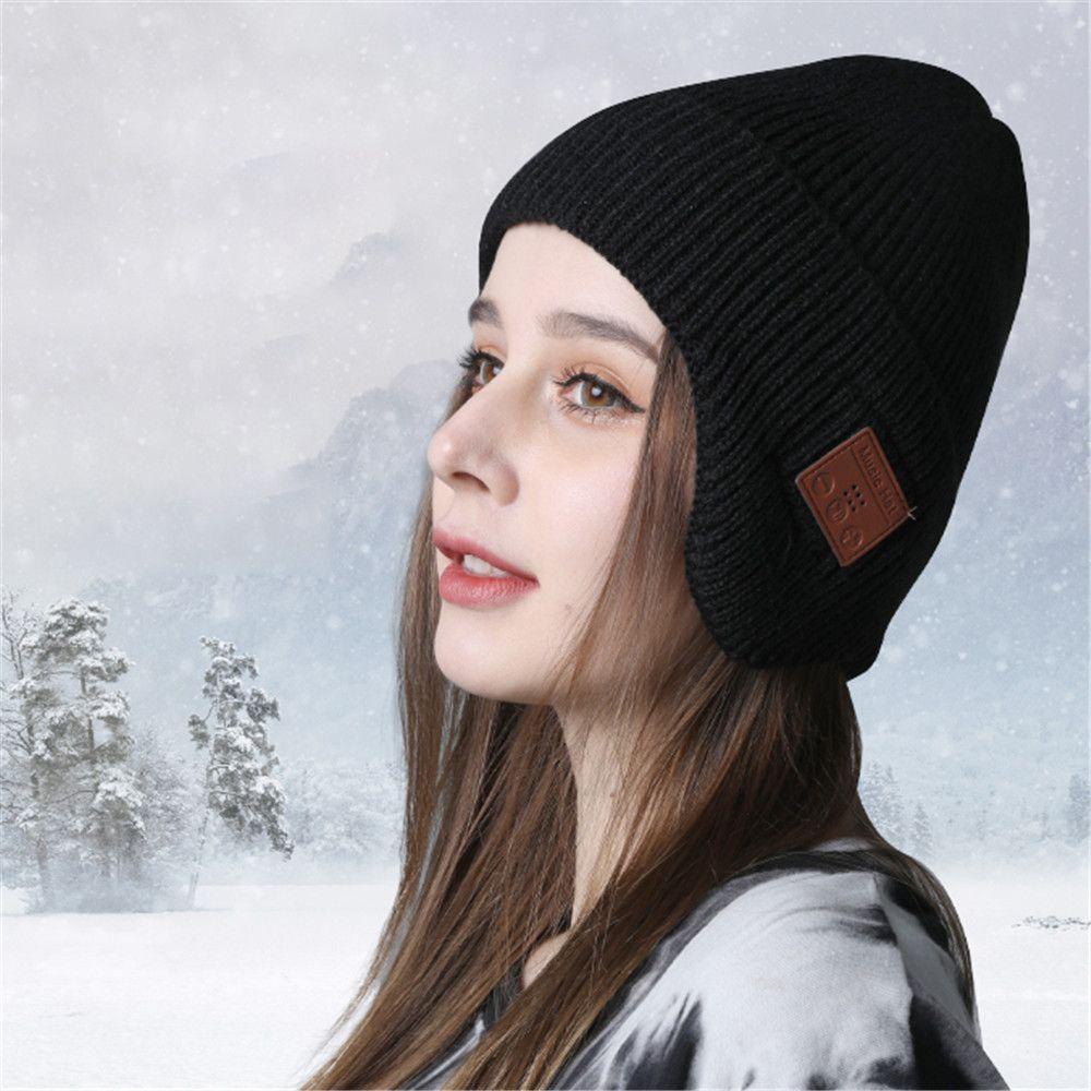 JONYE Mũ Beanie Tích Hợp Loa Bluetooth HD Bảo Vệ Tai Thời Trang Mùa Đông Cho Nữ