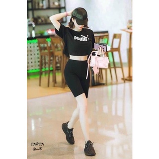 Quần legging ngố co dãn , quần legging đùi thái cao cấp