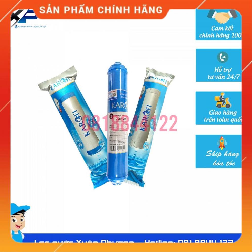 Bộ 3 lõi lọc nước Karofi dùng cho model N-e118 N-e119/A N-e119/U hàng chính hãng ( số 1/ 2/ 3 ) .
