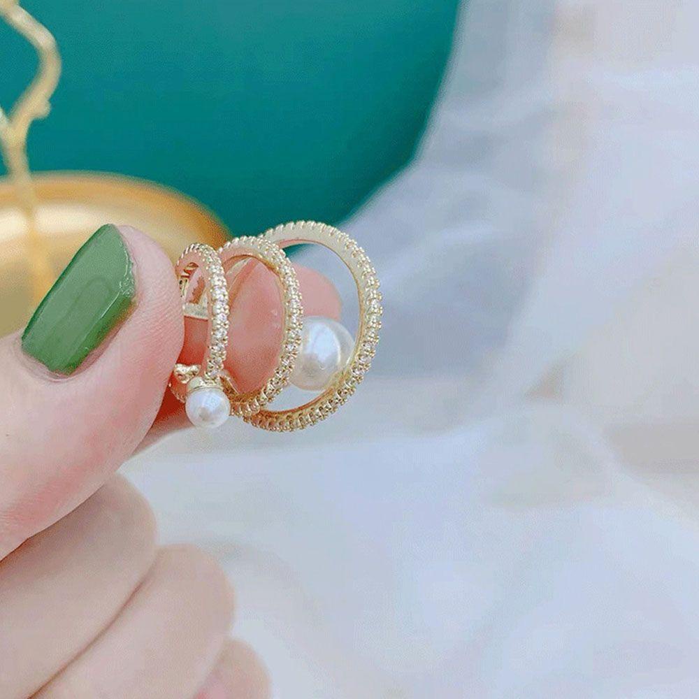 Bông Tai Dạng Kẹp Xinh Xắn Dành Cho Nữ|Khuyên Tai Chữ C Lấp Lánh Thời Trang