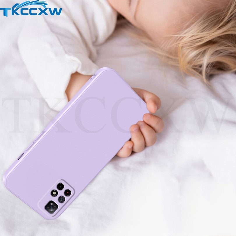 Ốp Điện Thoại Silicon Dẻo Màu Trơn Chống Sốc Bảo Vệ Toàn Diện Cho Xiaomi Redmi Note 11 11S Poco M4 X4 Pro X4