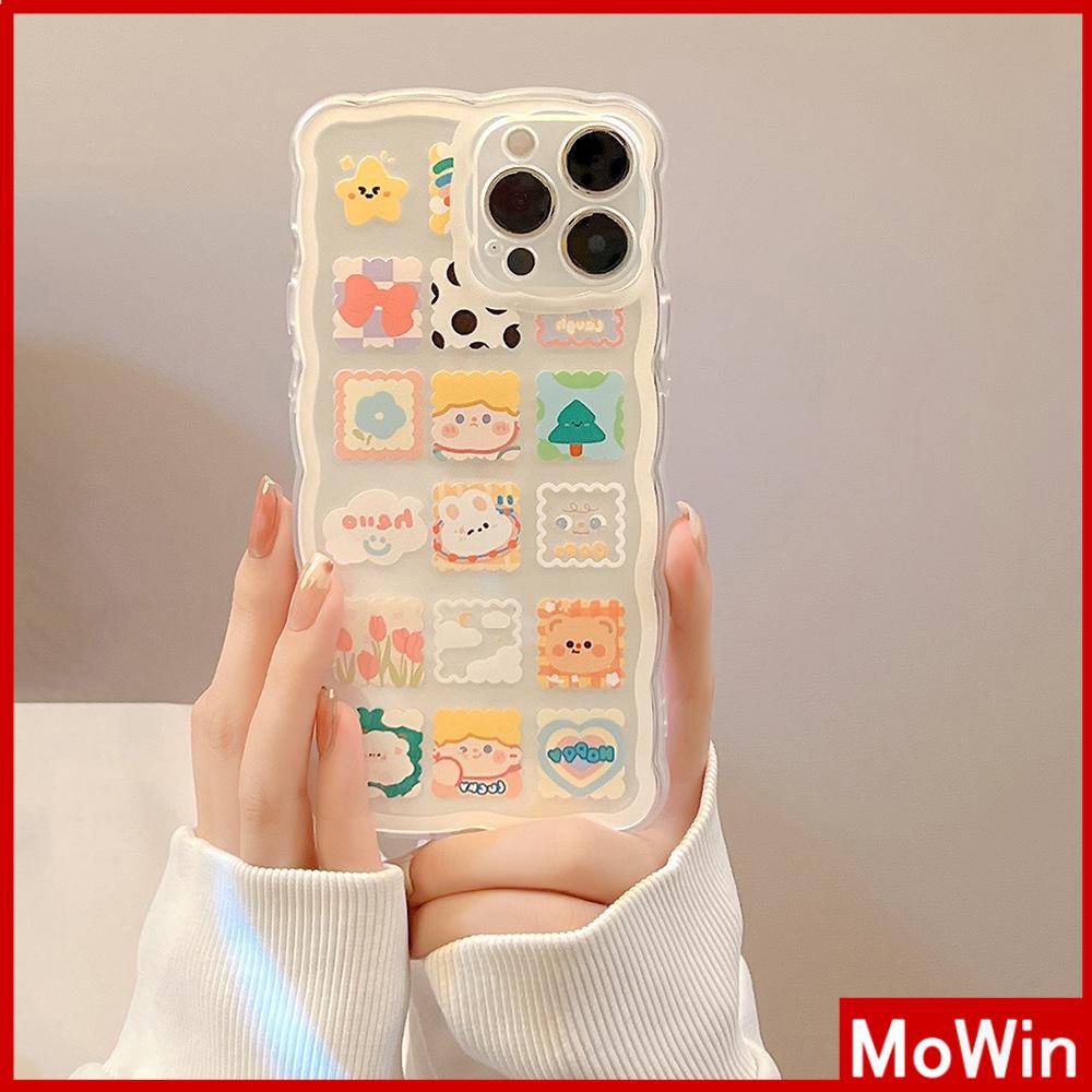 Ốp điện thoại silicone dẻo chống sốc chống trượt họa tiết hoạt hình thích hợp cho iPhone 13 Pro Max 12 Pro Max 11 7Plus