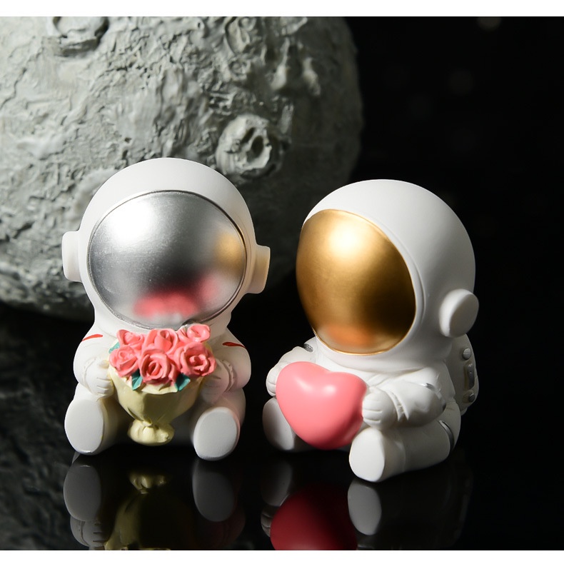 Phụ Kiện Trang Trí Nhà Cửa Hình Phi Hành Gia Bằng Nhựa Phong Cách Hiện Đại Đơn Giản