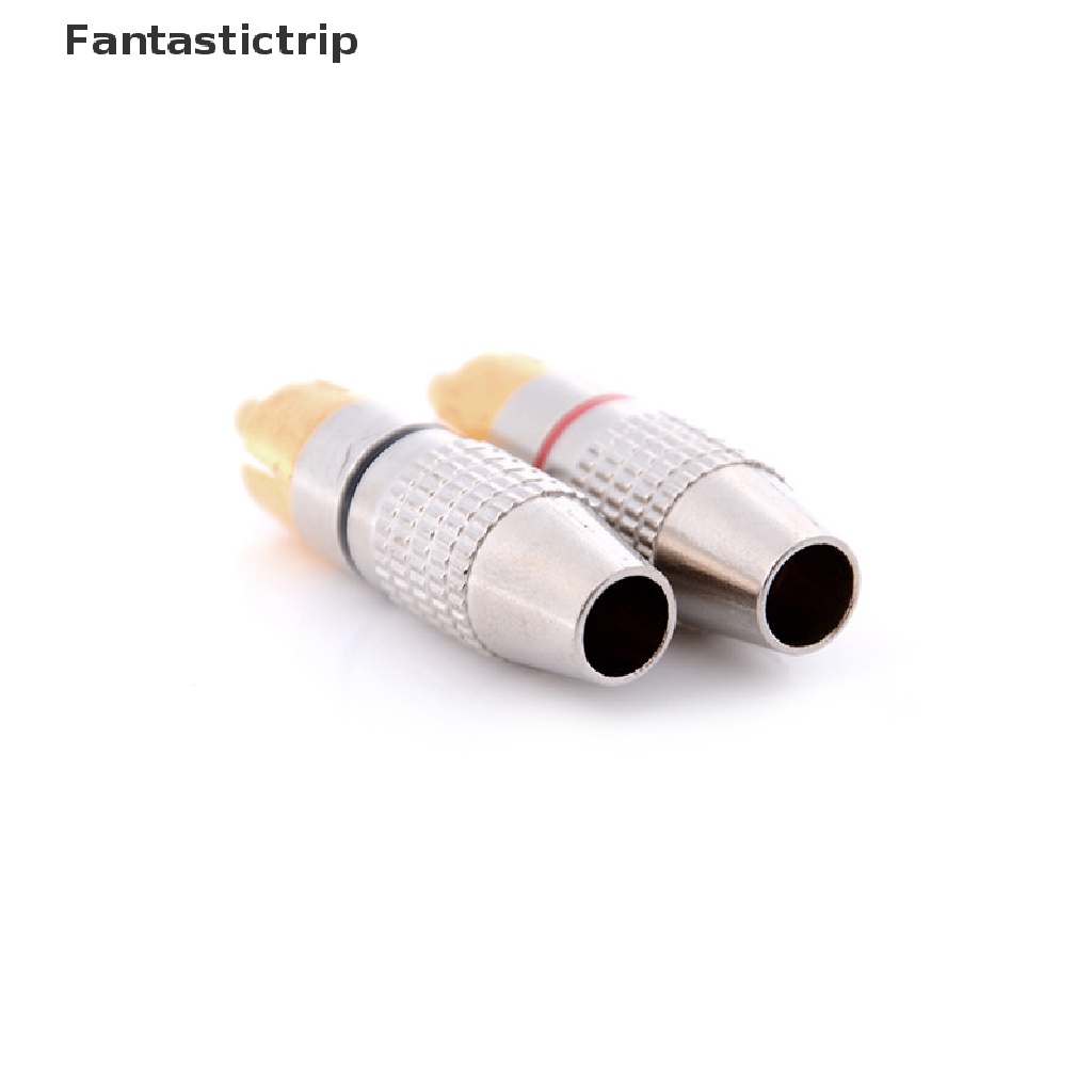 Set 2 Đầu Nối Dây Cáp Âm Thanh RCA Mạ Vàng