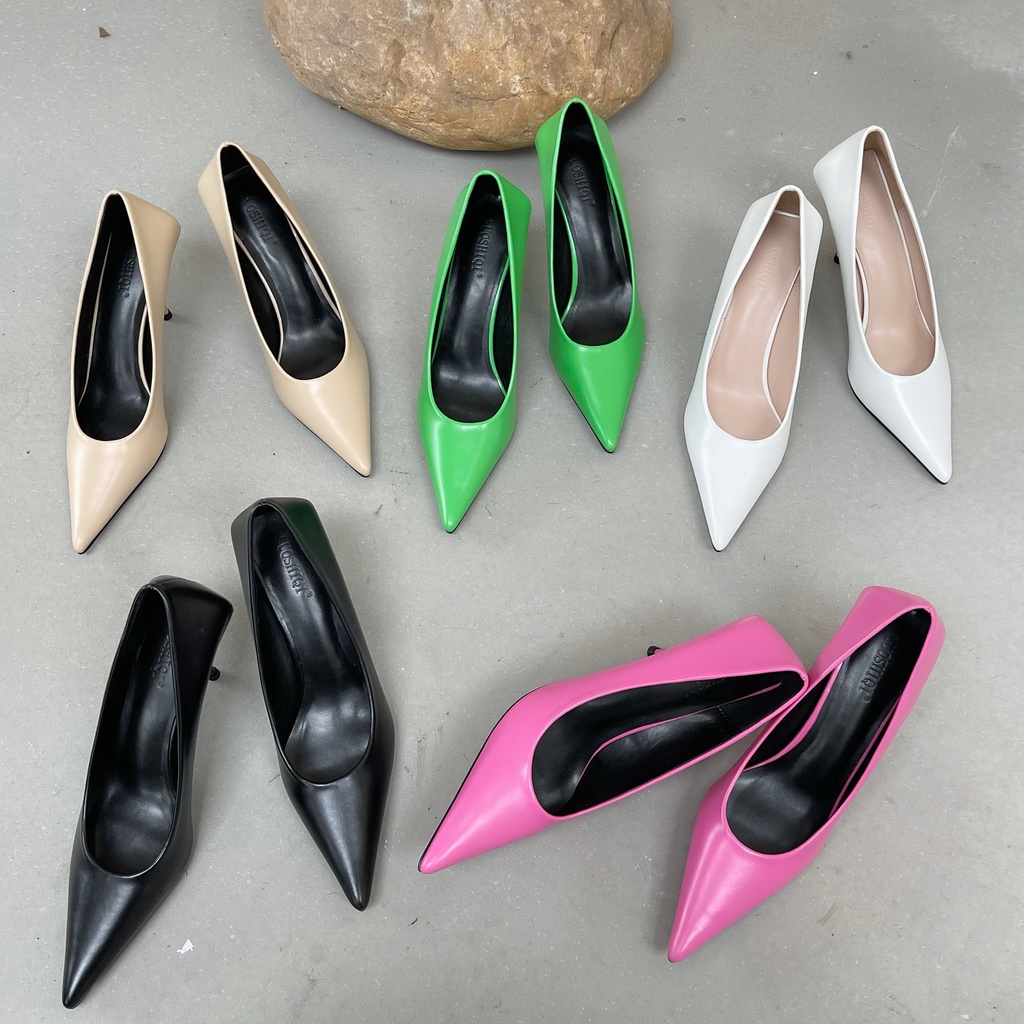 Giày Cao Gót Mũi Nhọn Phong Cách Hàn Quốc 2022 Cho Nữ Heel height is  Height 7cm  for you to choose.