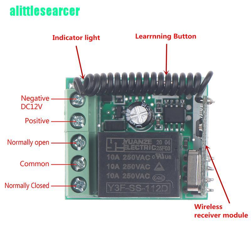 Công Tắc Không Dây Dc12V 1ch 433mhz