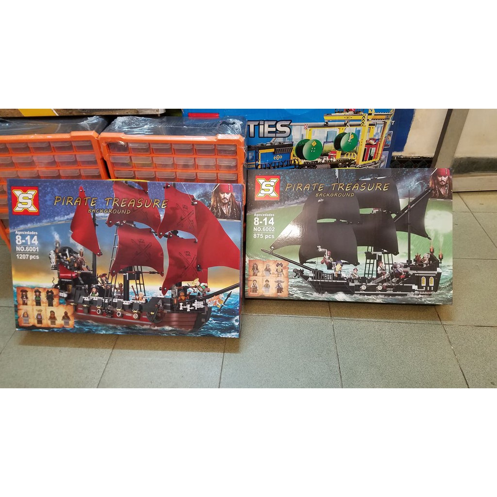 Lego - Lepin 16006 , SY 6002 ( Xếp hình con tàu ngọc trai đen huyền thoại 875 mảnh )