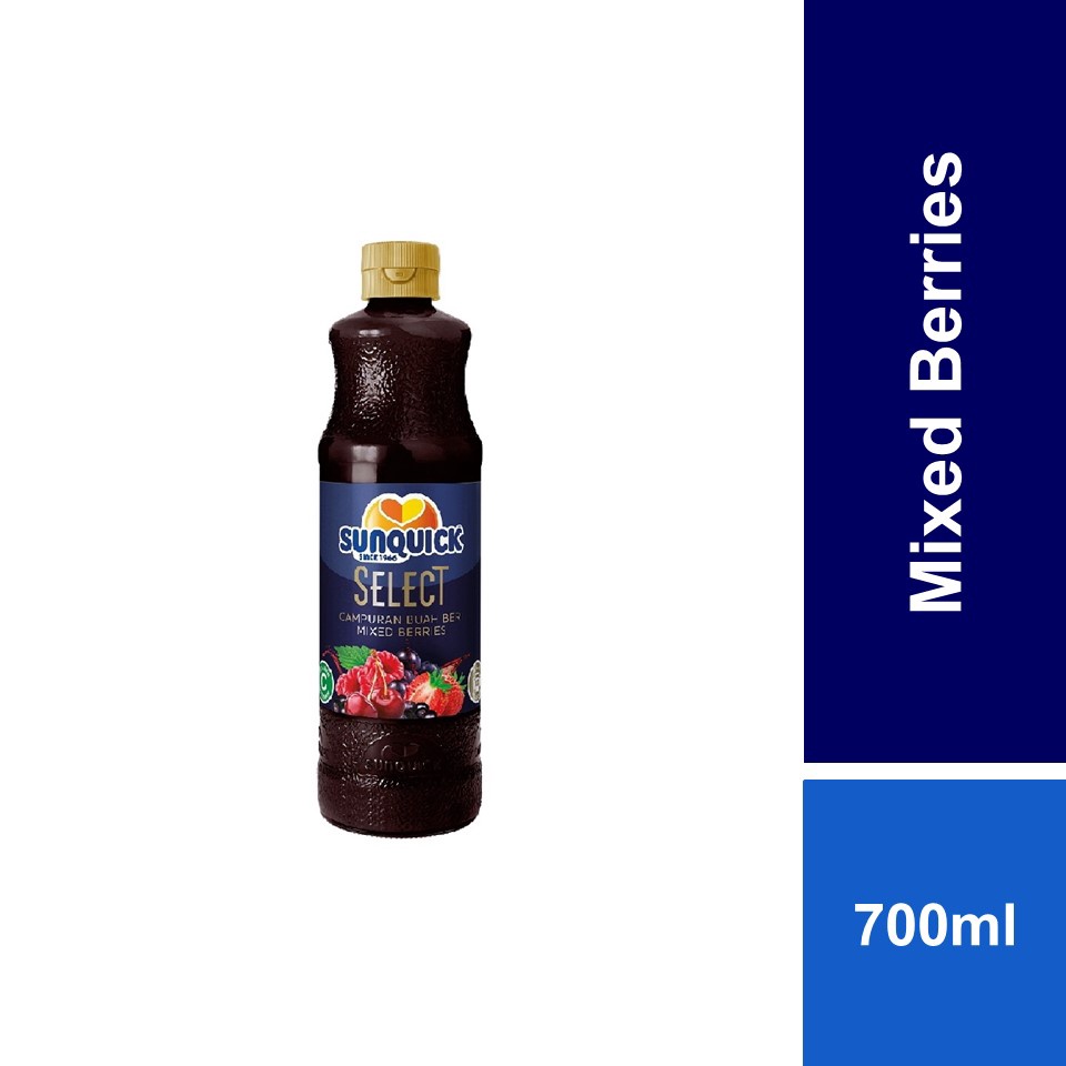 Nước ép trái cây cô đặc vị hỗn hợp các loại dâu Sunquick Mixed Berries Drink Concentrate 840ml