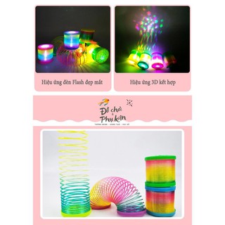 ĐỒ CHƠI LÒ XO CẦU VỒNG PHÁT SÁNG CHO BÉ