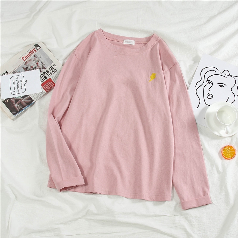 Áo thun IELGY tay dài thêu họa tiết thời trang