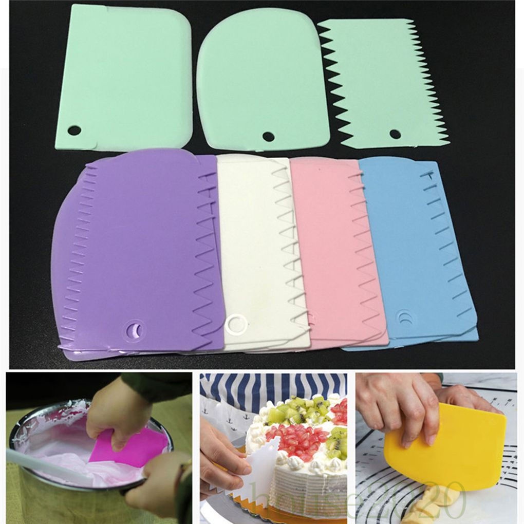 Bộ 3 Dao Cắt Bánh Bột Làm Bánh Kem Chất Liệu Nhựa