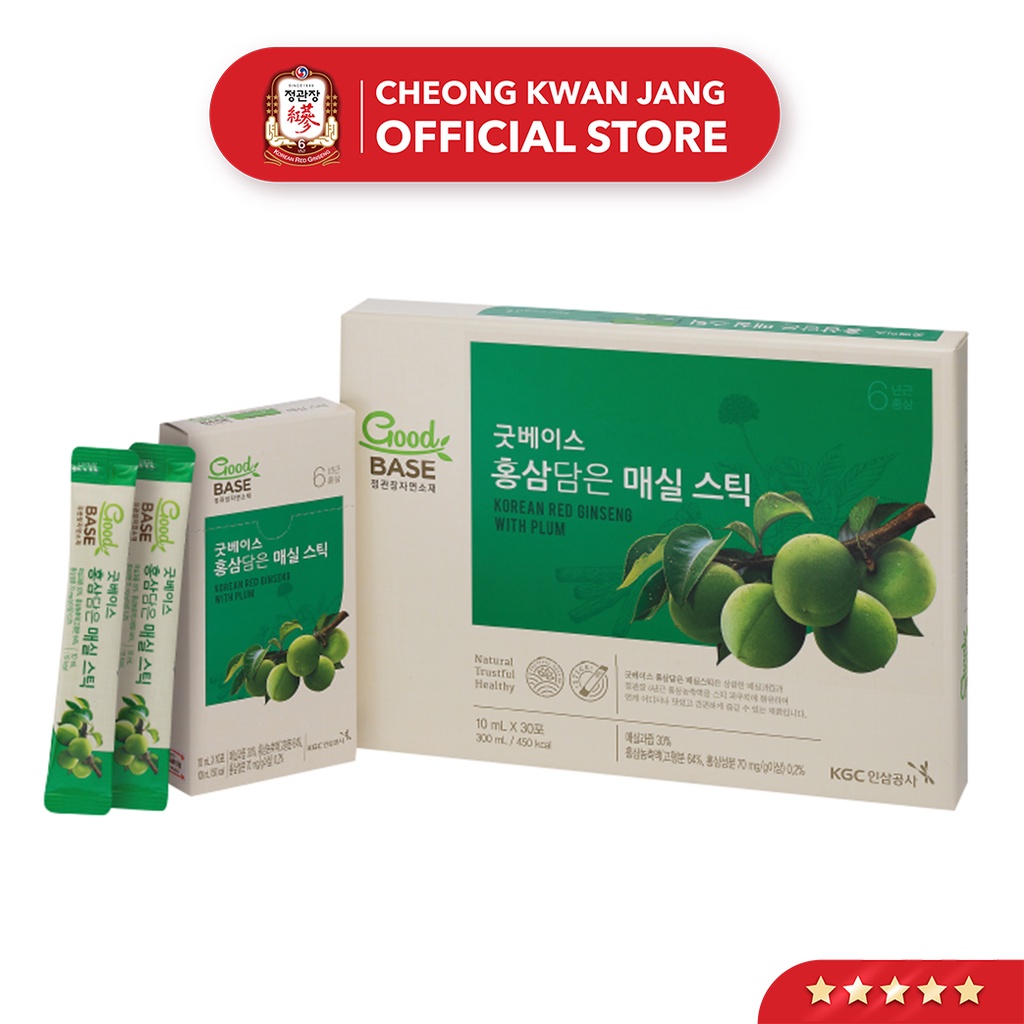 [Hộp Nhỏ] Nước Hồng Sâm Goodbase Mơ Xanh KGC Cheong Kwan Jang (10ml x 10 gói)