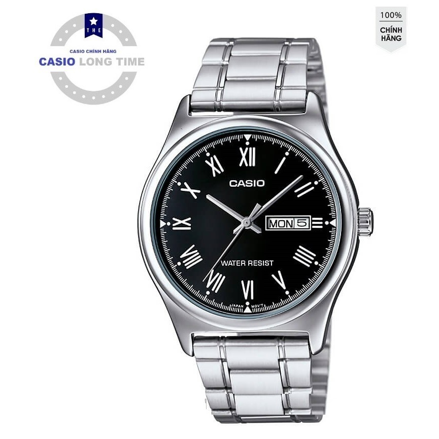 [Mã FARSBRT52 giảm 20% đơn từ 249K] Đồng hồ nam CASIO MTP-V006D-1BUDF - Dây kim loại - Số la mã - Mặt màu đen