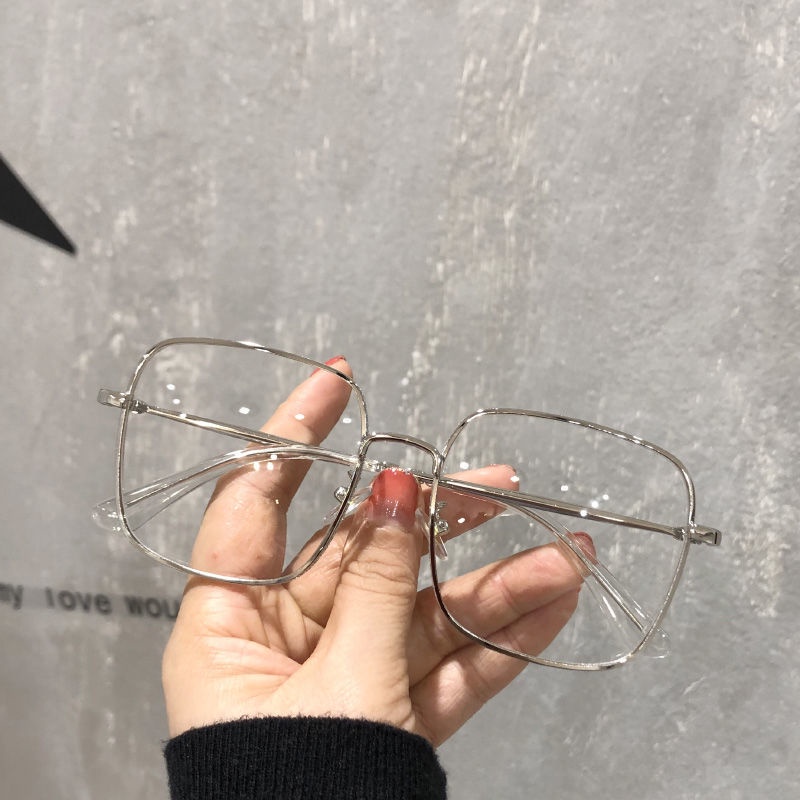 Mắt Kính Gọng Kim Loại Chống Bức Xạ Phong Cách Hàn Quốc Cho Nam Và Nữ