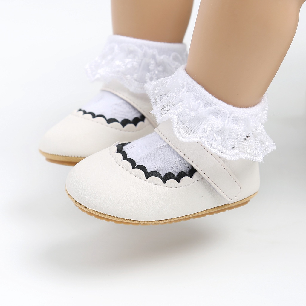 Giày Da Đế Cao Su Dành Cho Bé Gái 0484
