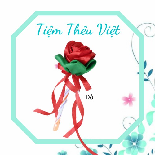 Bút Hoa ❤️FREESHIP❤️ [BUTHOA] Bút Gắn Hoa Ruy Băng / Quà Tặng