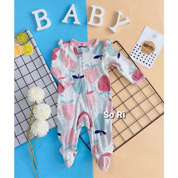 Body Sleep suits có vớ, dài tay cho bé, họa tiết siêu xinh