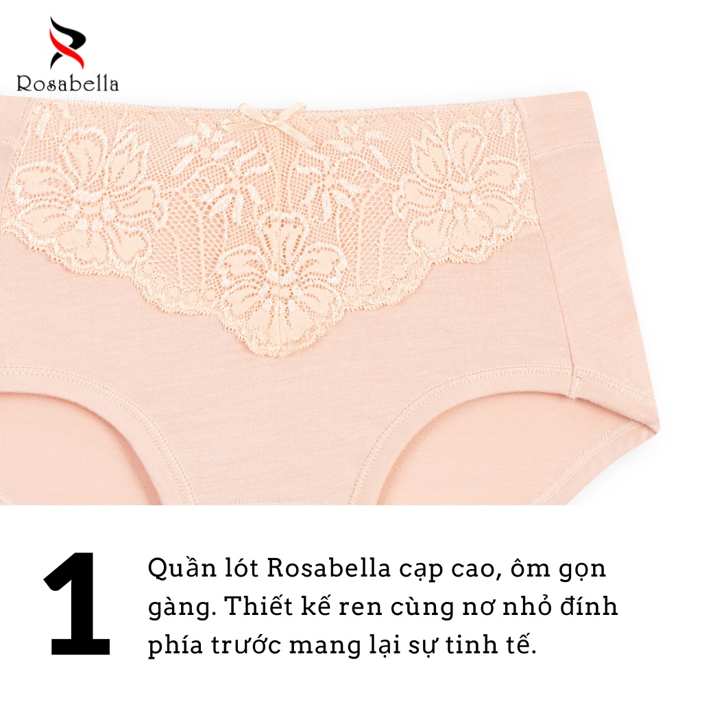 Quần Lót Cạp Cao ROSABELLA Chất Vải Visco Kết Hợp Spandex Đàn Hồi 4 Chiều Mềm Mại An Toàn W13