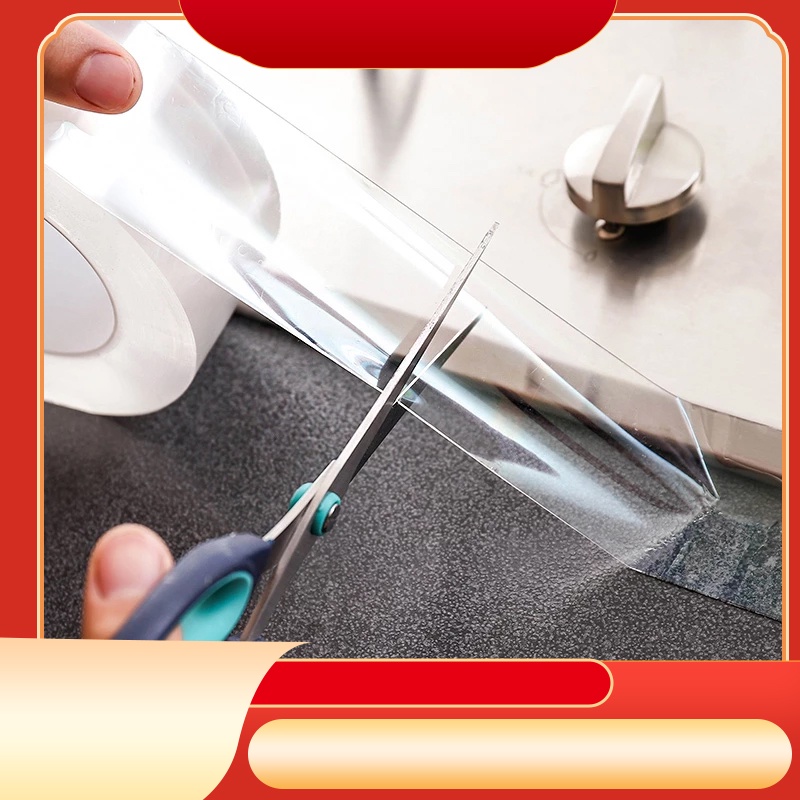 Băng Dính Tường Chống Thấm Khe Bồn Rửa Nhà Bếp, Băng Dính Trong Suốt Tự Dính Chắc Chắn, Miếng Dán Kín Nước Dính Khe Hở Phòng Tắm Bri