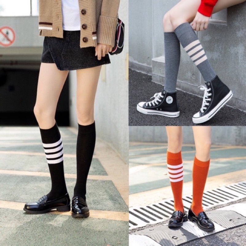 Tất vớ cao bắp chân - Style Hàn Quốc uzzlang đáng yêu - Cotton mềm mại mix đồ siêu chất